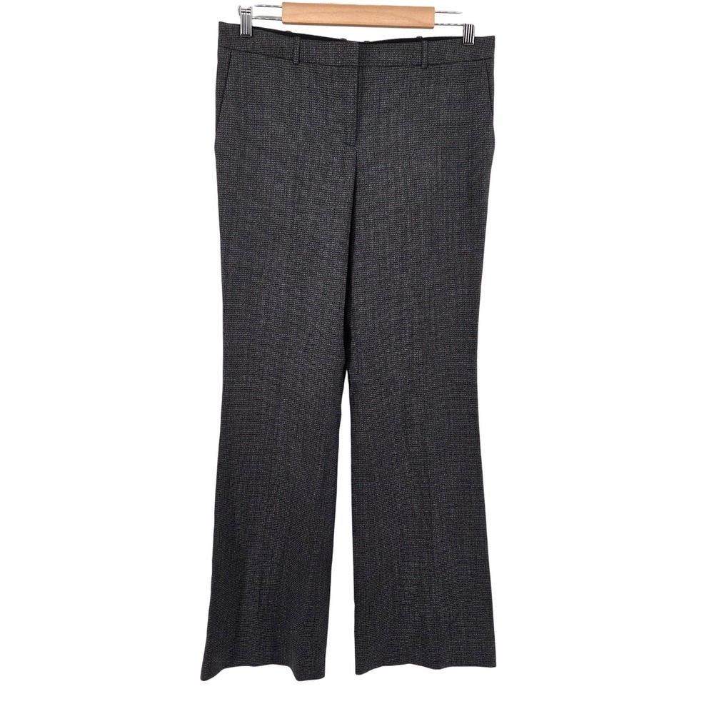 Hugo Boss Virgin Wool Dress Pants‎ Gray Mid Rise Straight Leg Trousers Women's 6